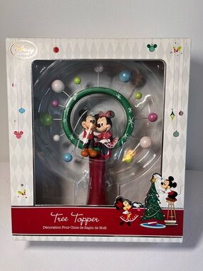 NEW Mickey And Minnie Mouse 2014 Christmas Tree Topper -Disney Store